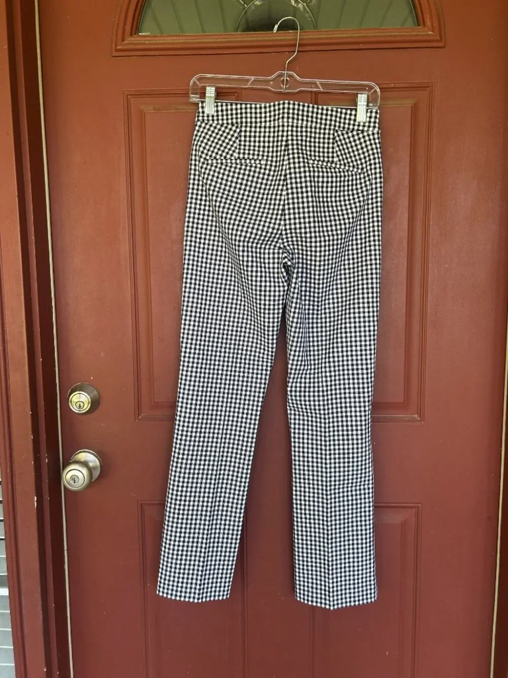 J Crew Factory Gingham Nicki flare pant 00 NWT - Picture 4 of 5